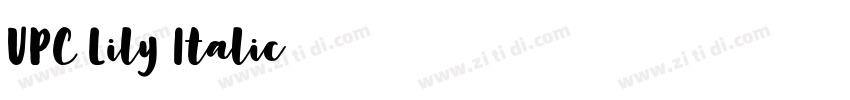 UPC-Lily Italic字体转换
